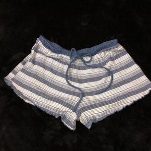 CUTE BLUE RUFFLED BOOTYLICIOUS SHORTS FROM PACSUN